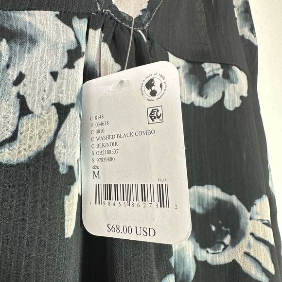 Free People Seeing Double Printed Cami in Washed Black size Medium NWT - Picture 9 of 12